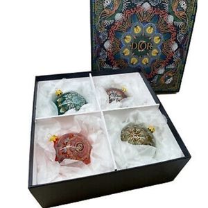 CHRISTIAN DIOR Set of 4 Luminarie Holiday Ornaments
